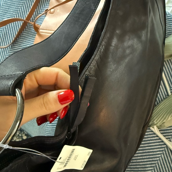 Anthropologie Black Hobo Bag with Adjustable Strap - Picture 2 of 7